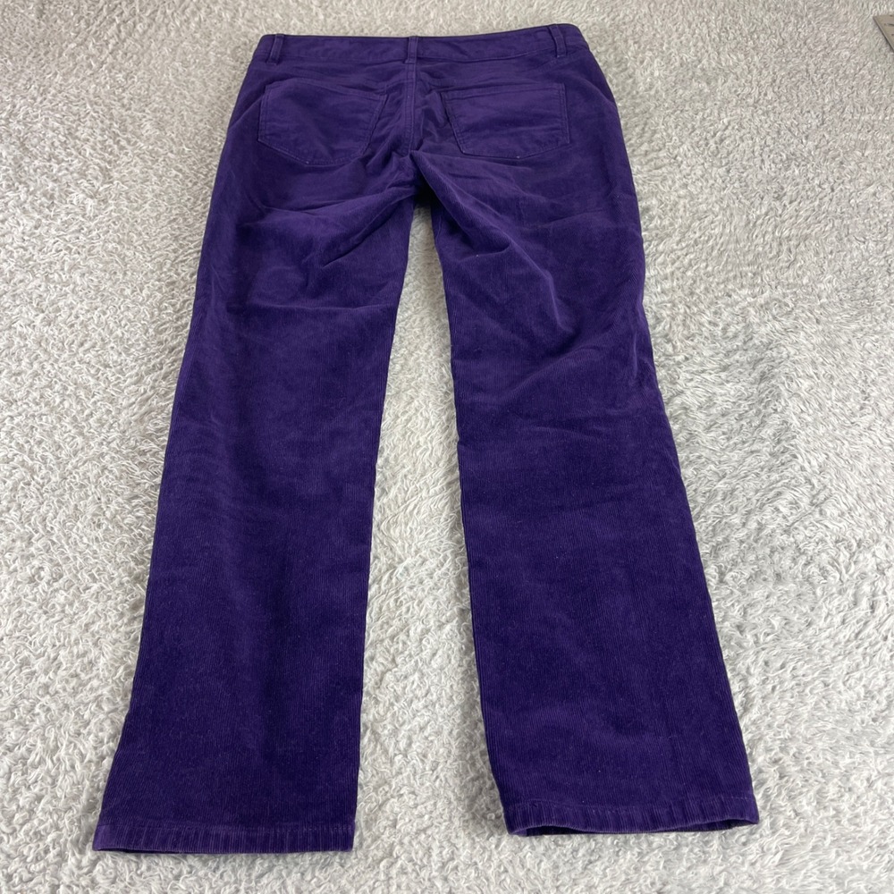 Talbots Simply Flattering Purple Corduroy Pants High Waist Straight Leg 6P - Picture 10 of 11